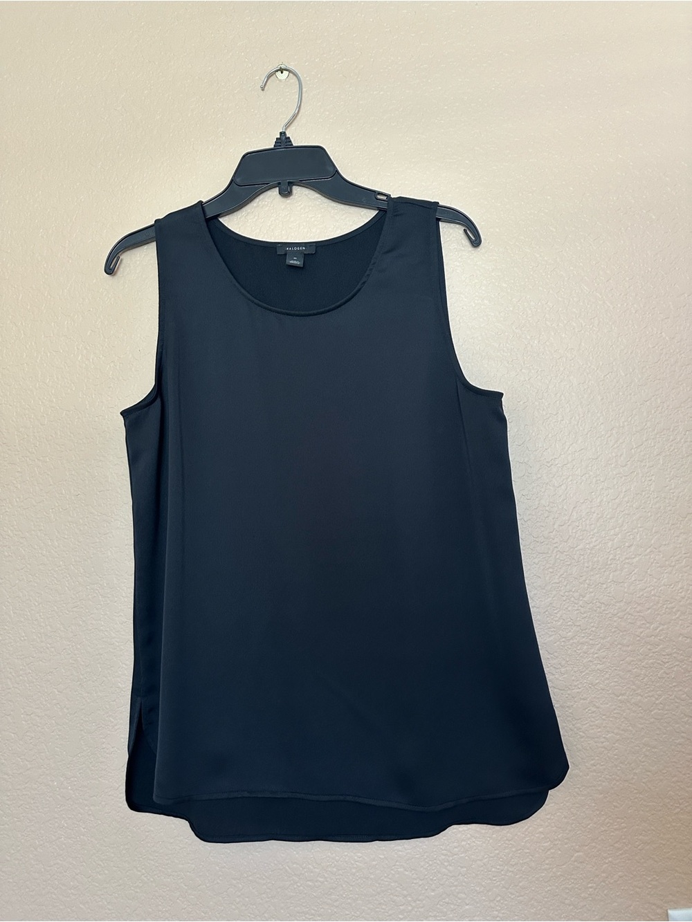 Halogen Black Scoop Neck Sleeveless Tank